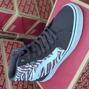 NEW Women's Vans Filmore HI - Satin Tiger Brown/ White Sz 7.5